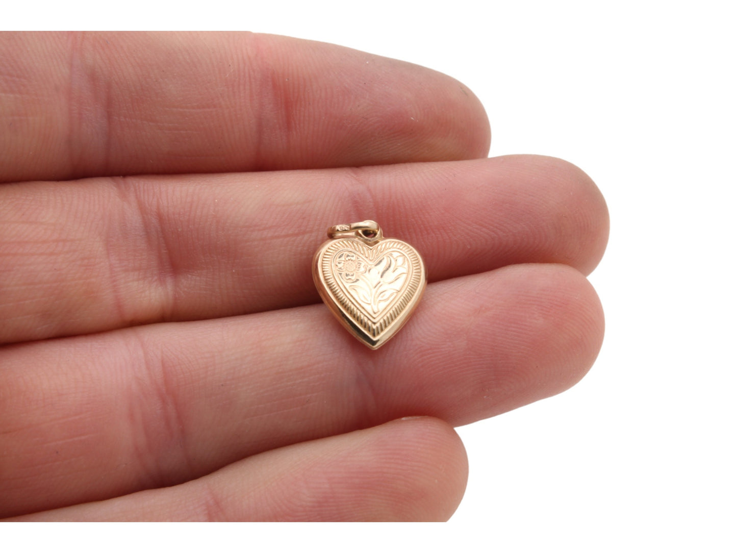 Vintage 9ct Gold Heart Charm/Pendant