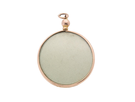Antique 9ct Gold Open Face Locket Pendant