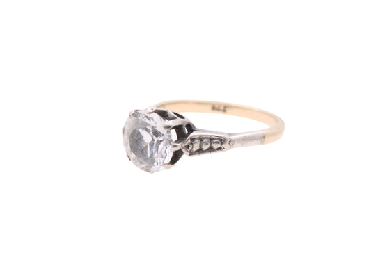 Vintage 9ct Gold Paste Solitaire Ring