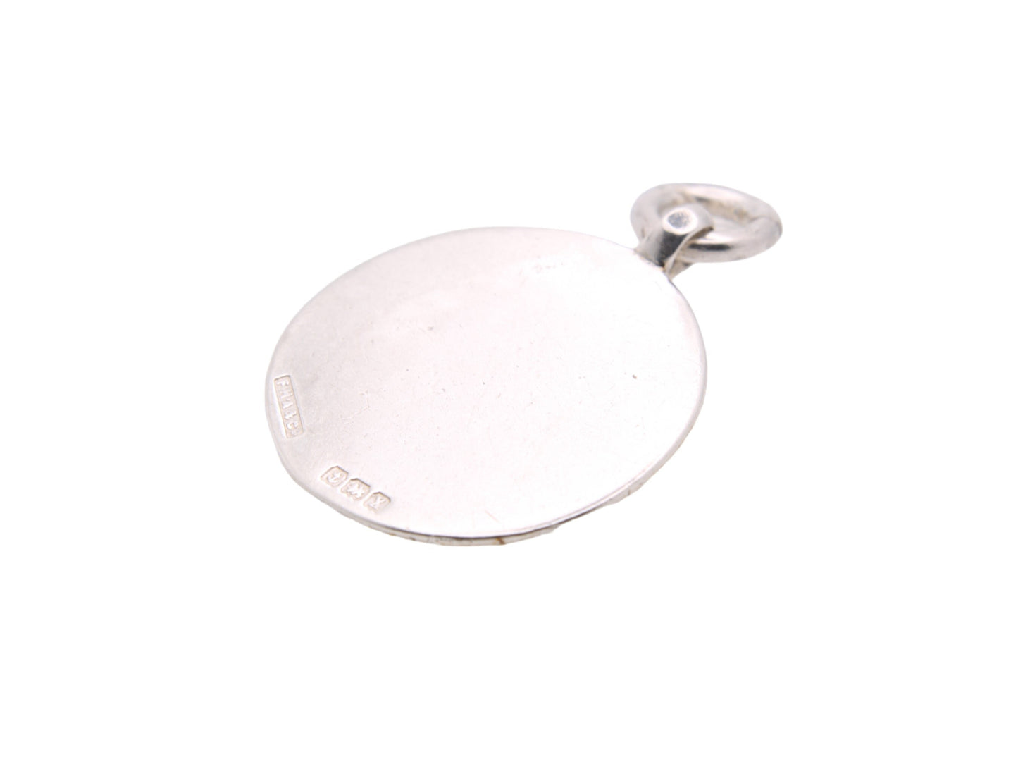 Antique Sterling Silver Enamelled Lion Pendant