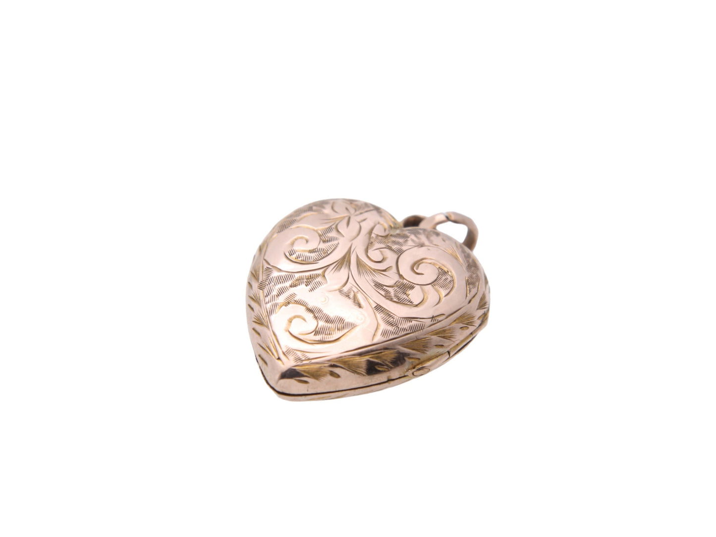 Antique 9ct Gold Decorative Heart Locket