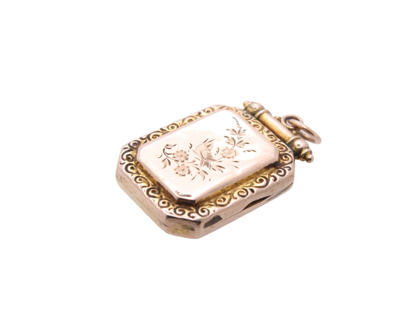 Antique Edwardian 9ct Gold Swallow Locket