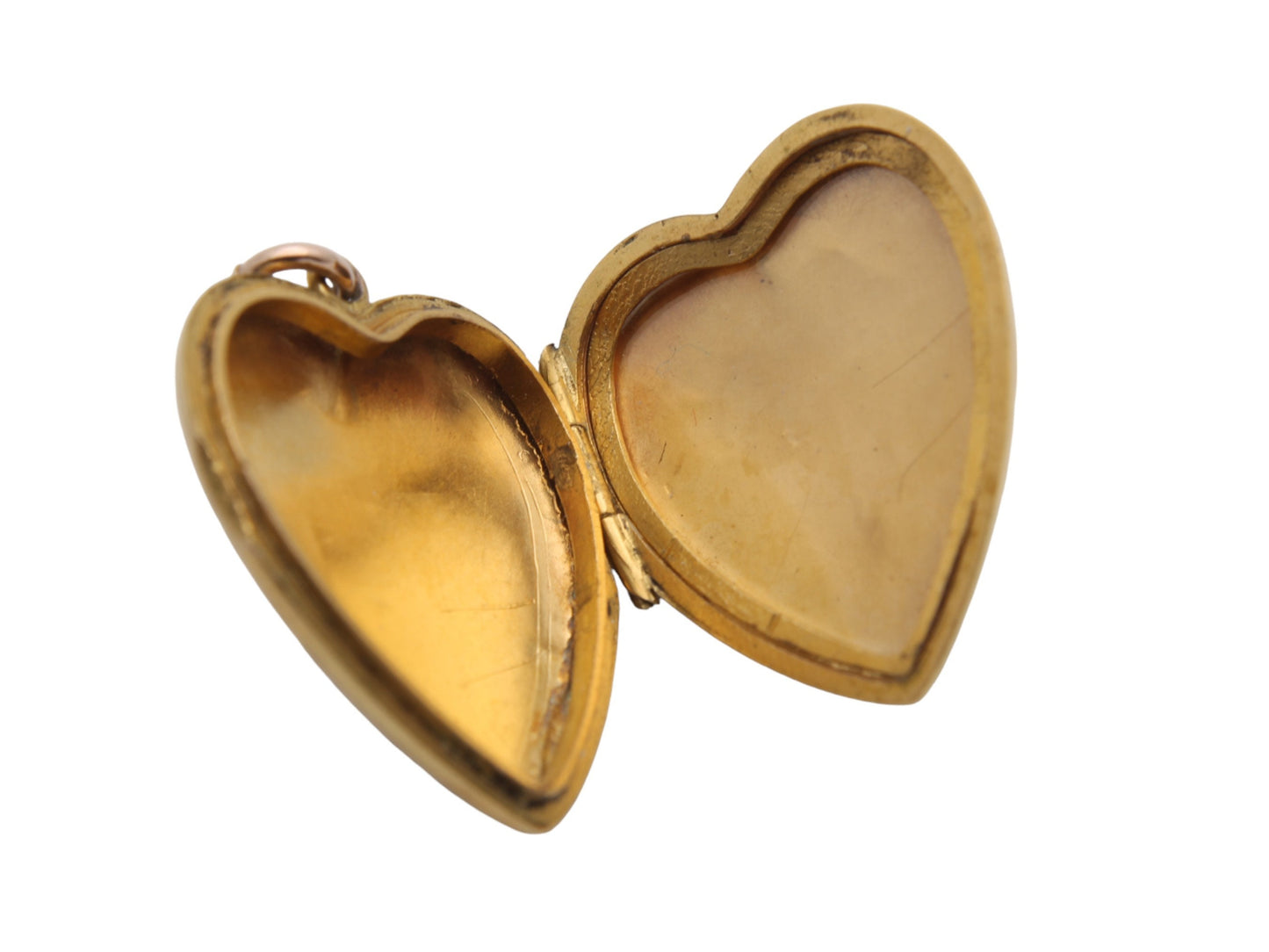 Antique 9ct Gold Engraved Heart Locket