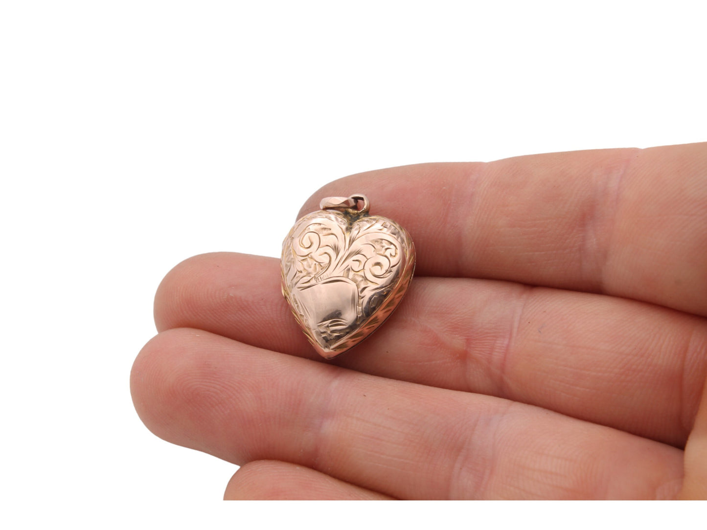 Antique 9ct Gold Decorative Heart Locket