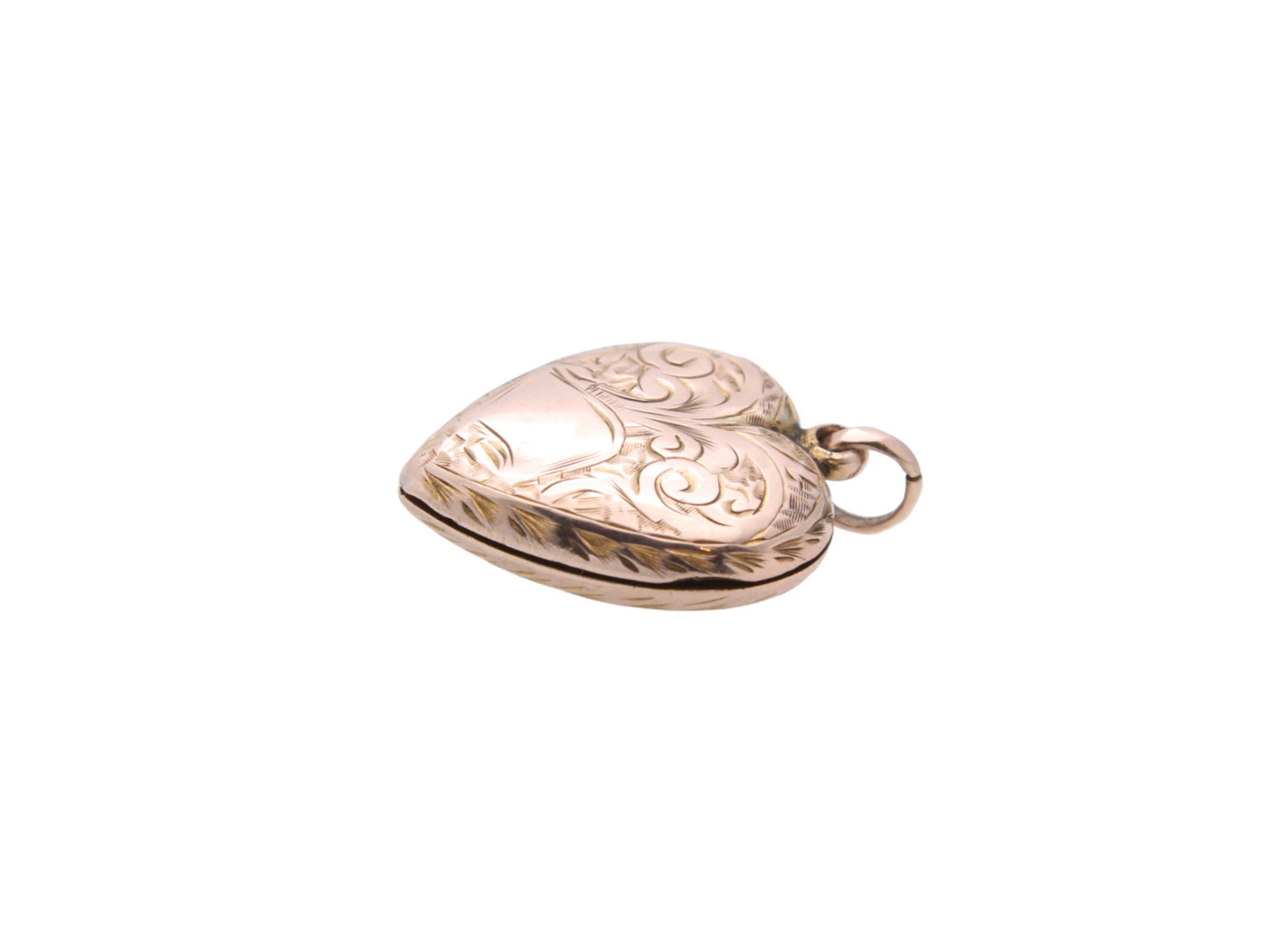 Antique 9ct Gold Decorative Heart Locket