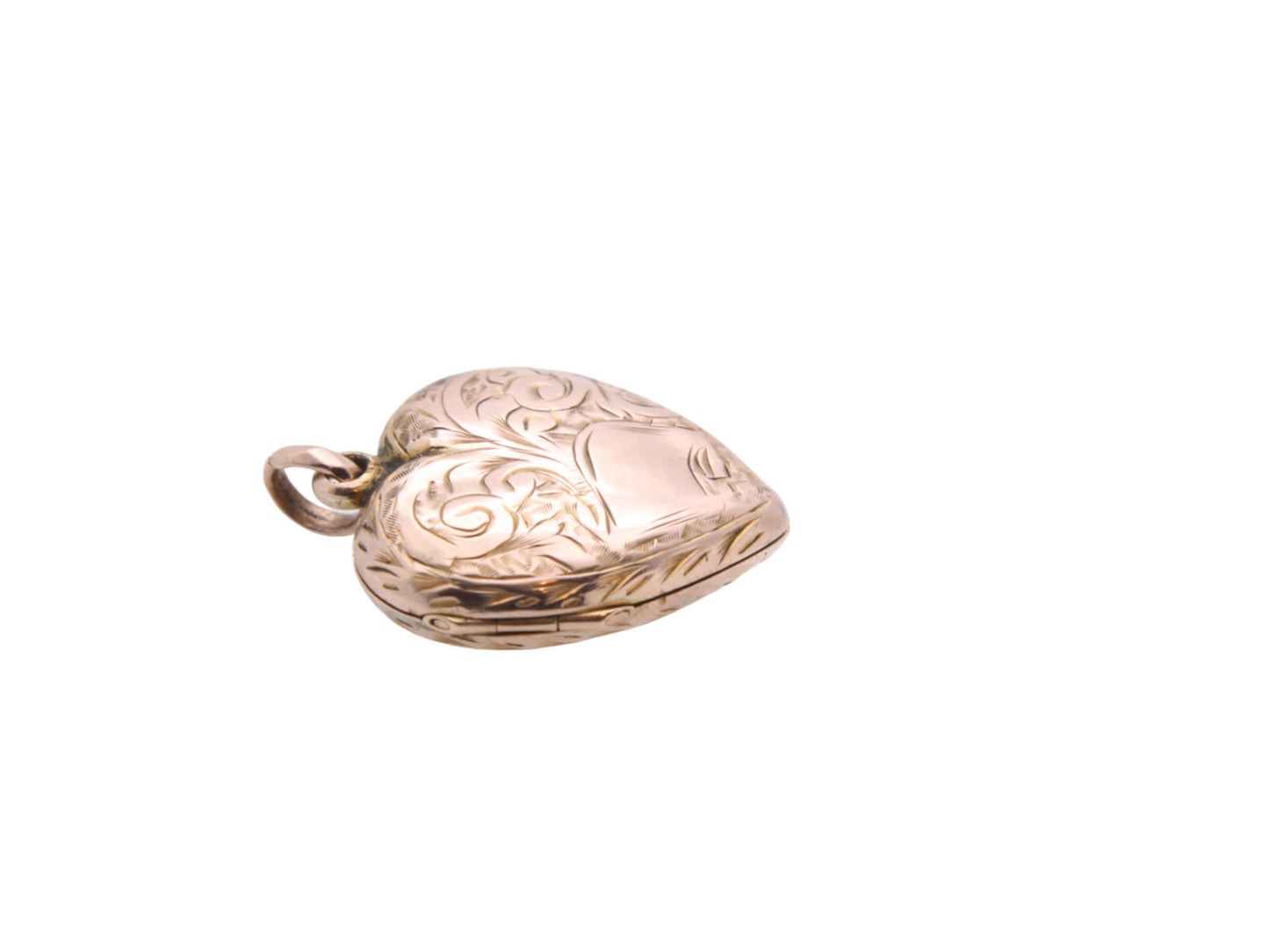 Antique-9ct-Gold-Decorative-Heart-Locket
