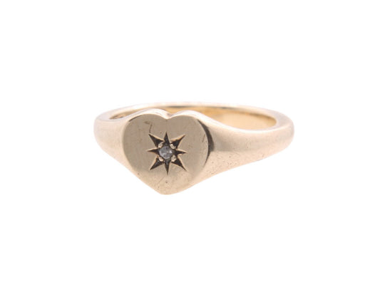 Vintage 9ct Gold Diamond Heart Ring