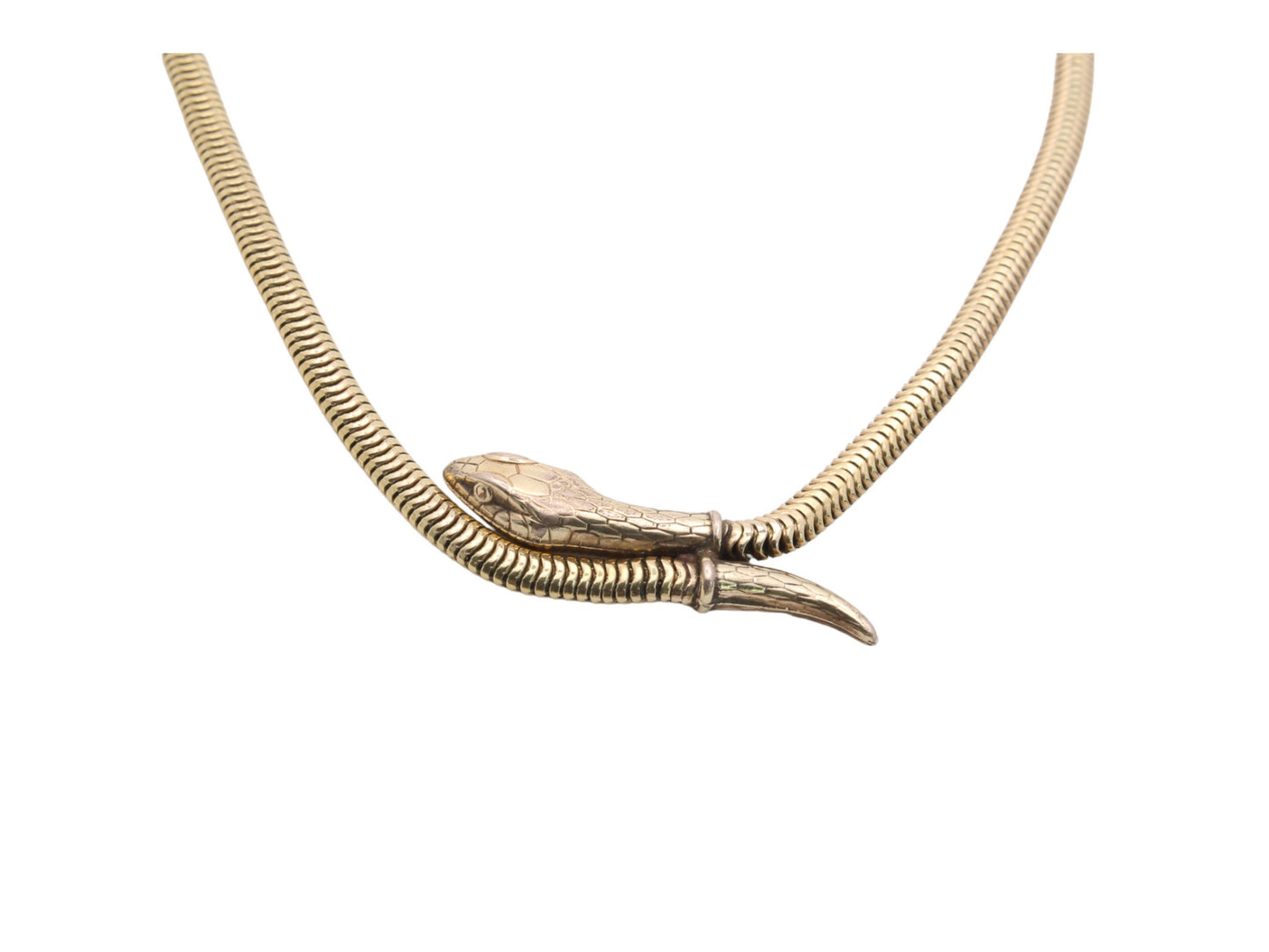 Vintage 9ct Rolled Gold Snake Necklace