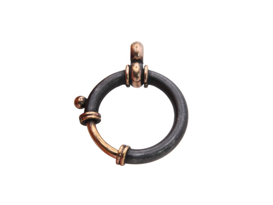 Antique Gunmetal & Rose Rolled Gold Bolt Spring Clasp