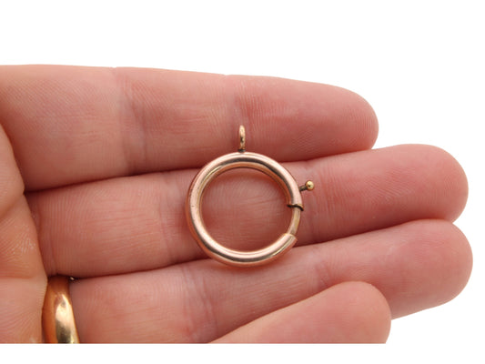 Antique Large Rolled Gold Bolt Spring Clasp