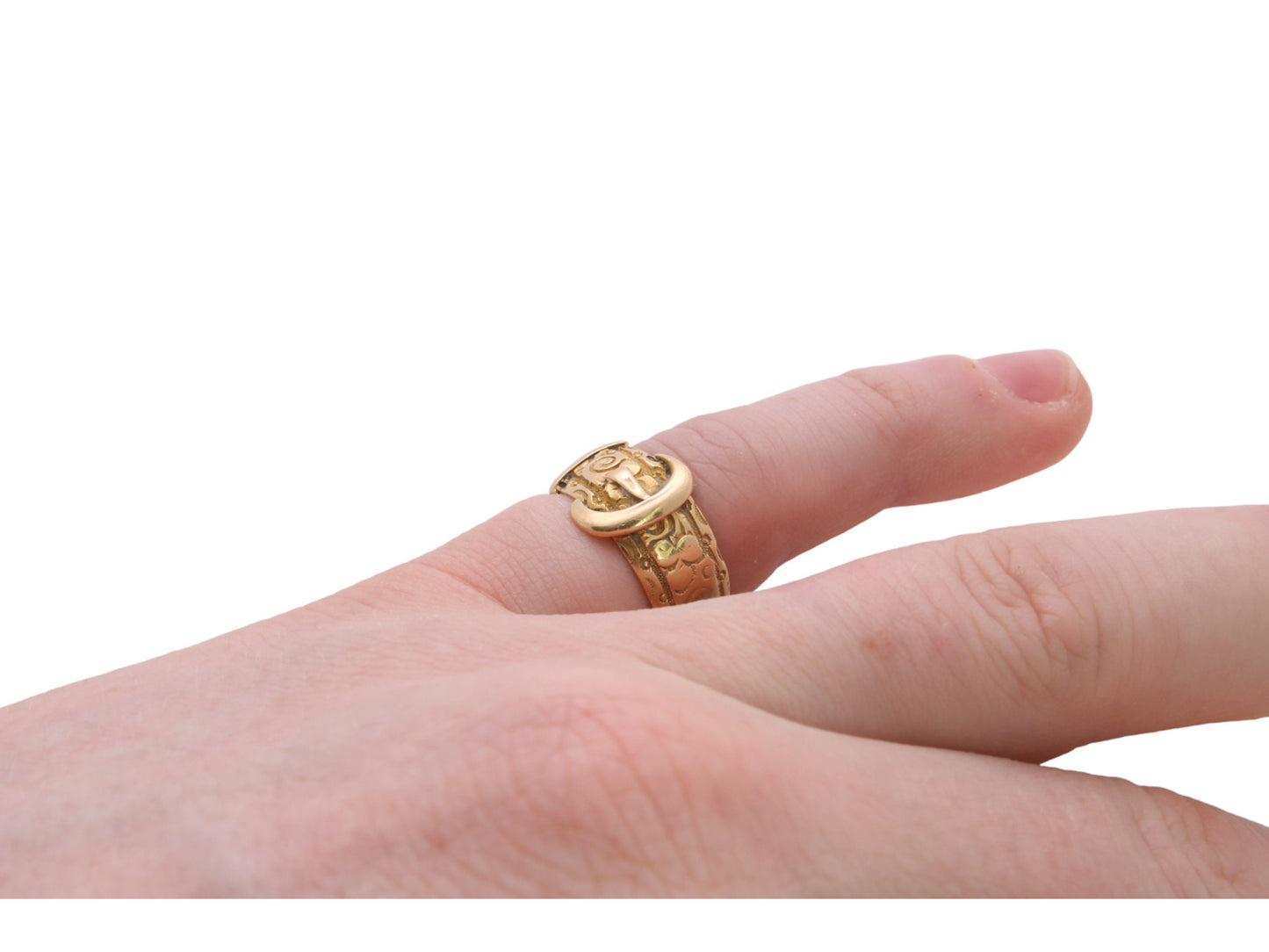 Antique Edwardian 18ct Gold Buckle Ring