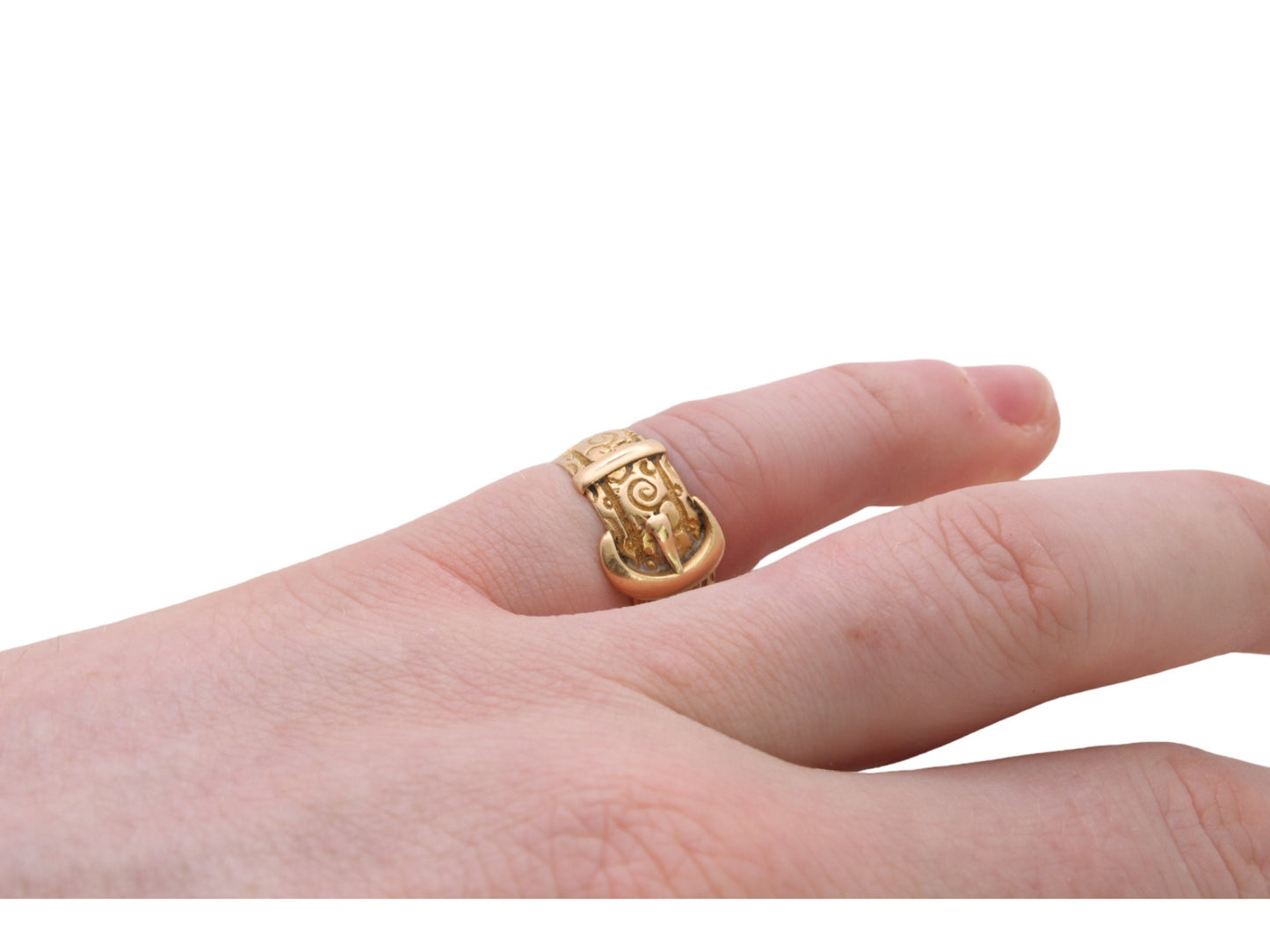 Antique Edwardian 18ct Gold Buckle Ring