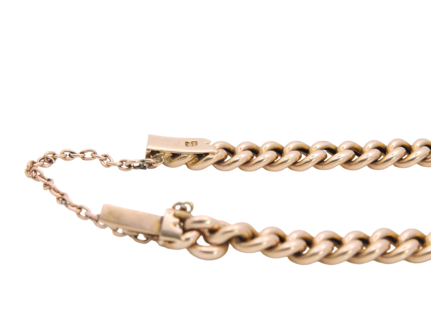 Antique 15ct Yellow Gold Shamrock Pearl Turquoise Bracelet, 7"