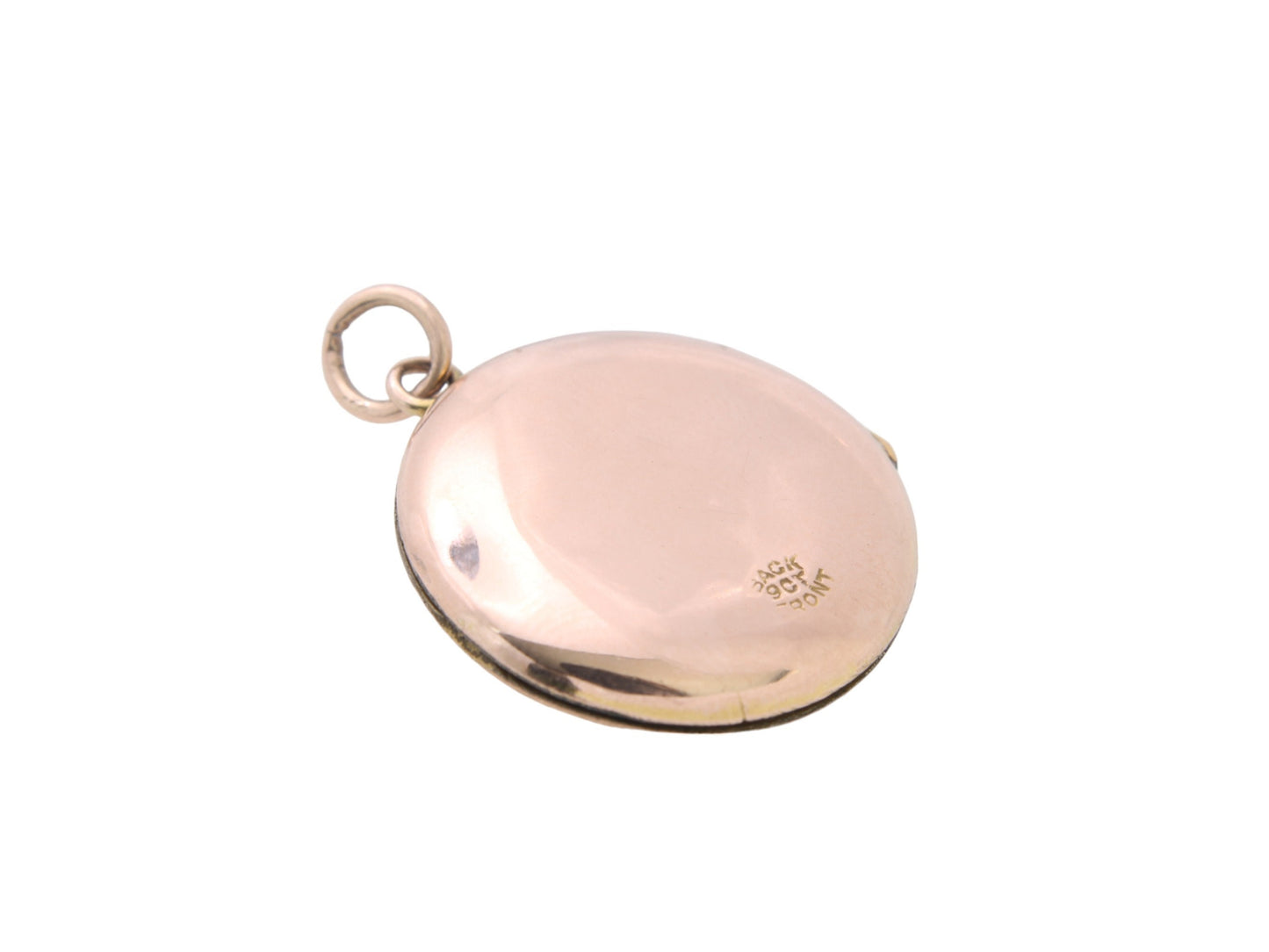 Antique 9ct Gold Forget Me Not Engraved Locket
