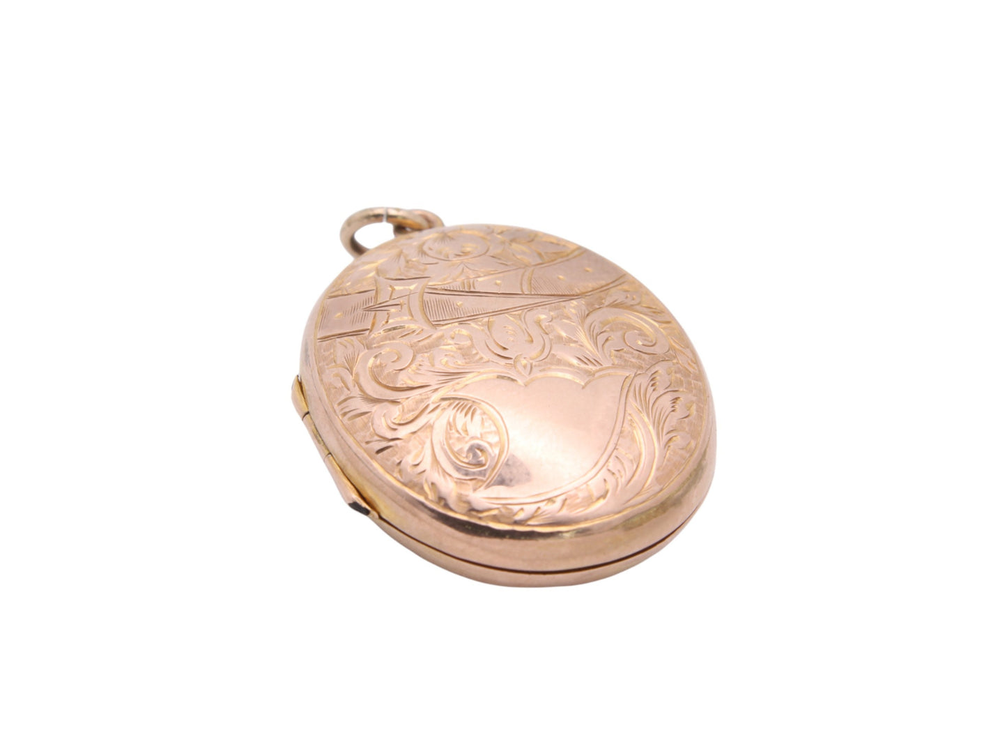 Antique 9ct Gold Belt Buckle And Tulip Locket