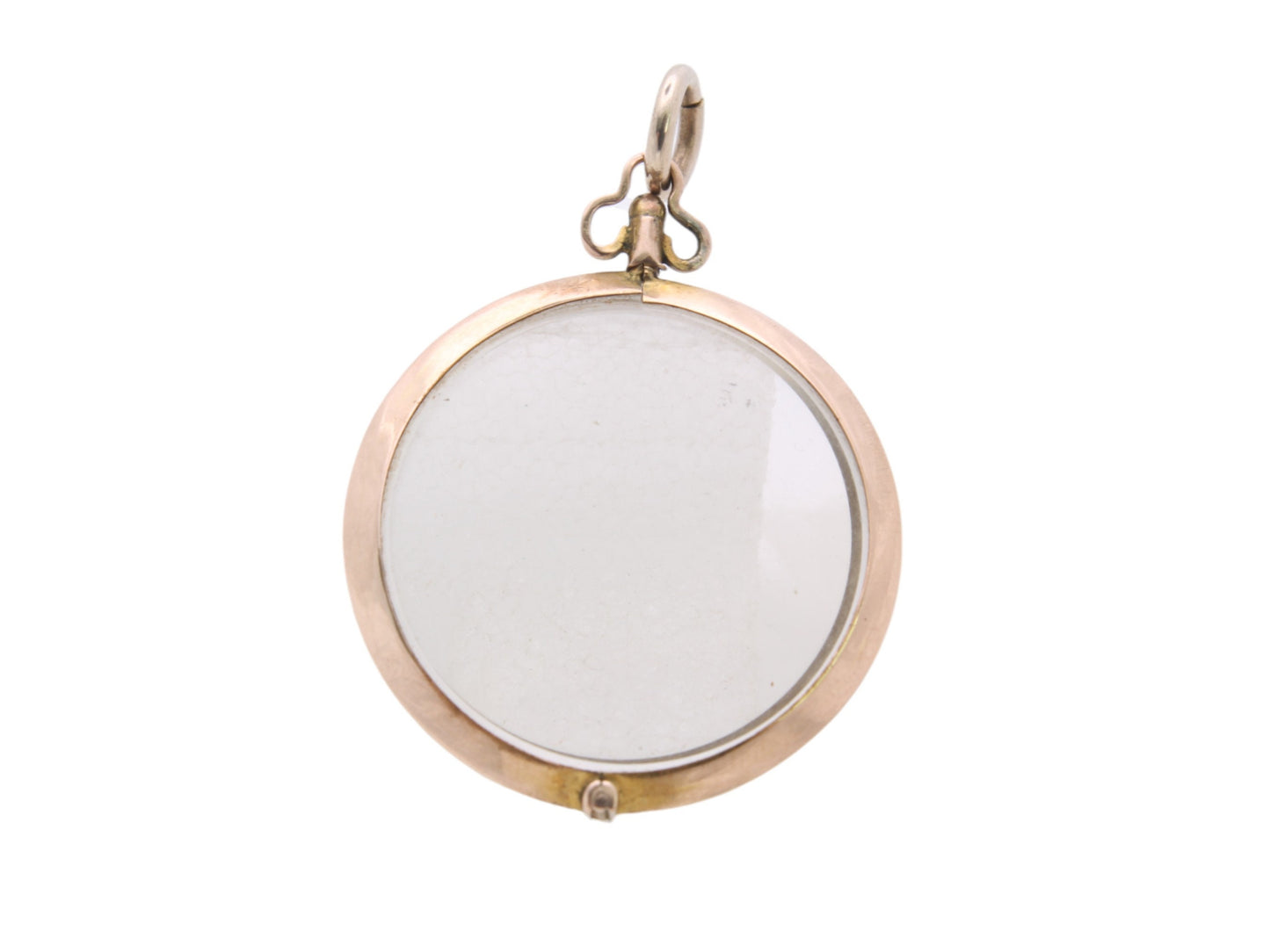 Antique 9ct Gold Open Face Pendant Locket