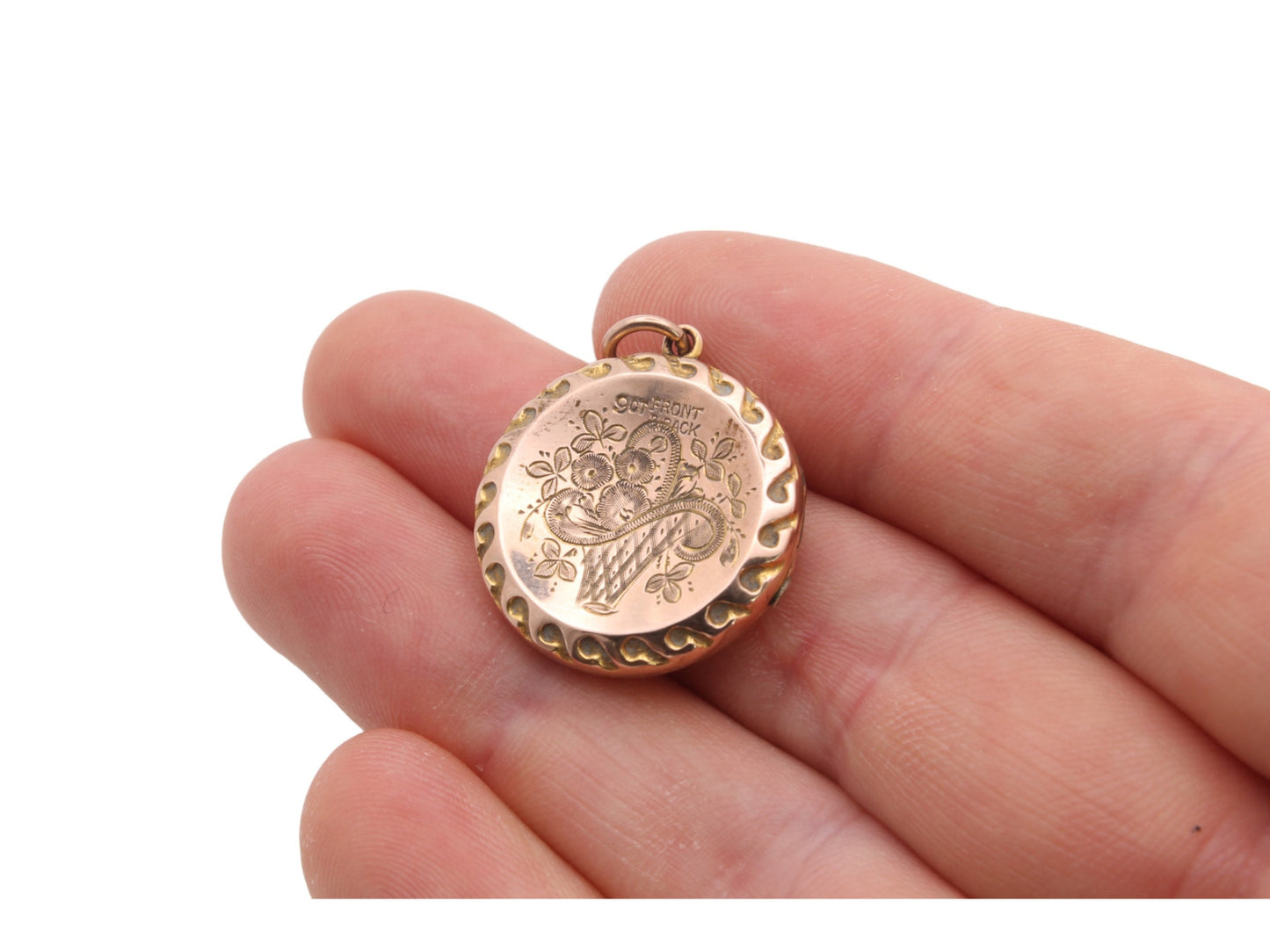 Antique 9ct Gold 'Bouquet Of Flowers' Locket