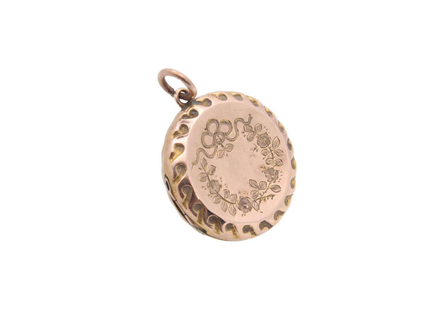 Antique-9ct-Gold-'Bouquet-Of-Flowers'-Locket