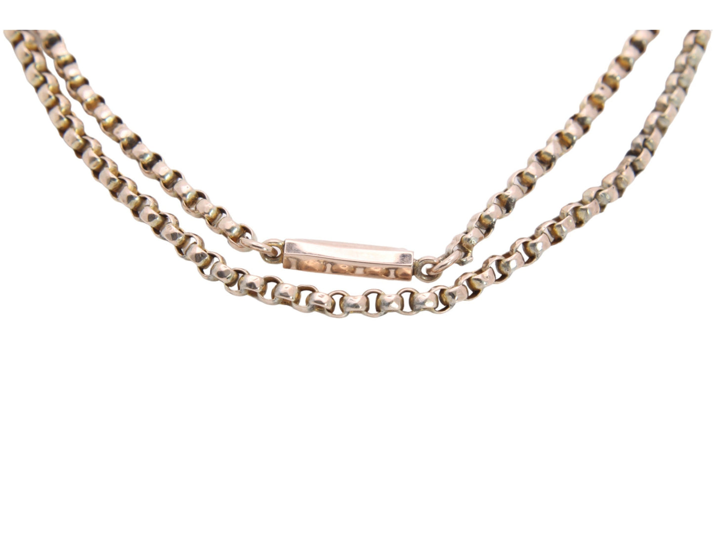 Antique 9ct Gold Belcher Link Necklace