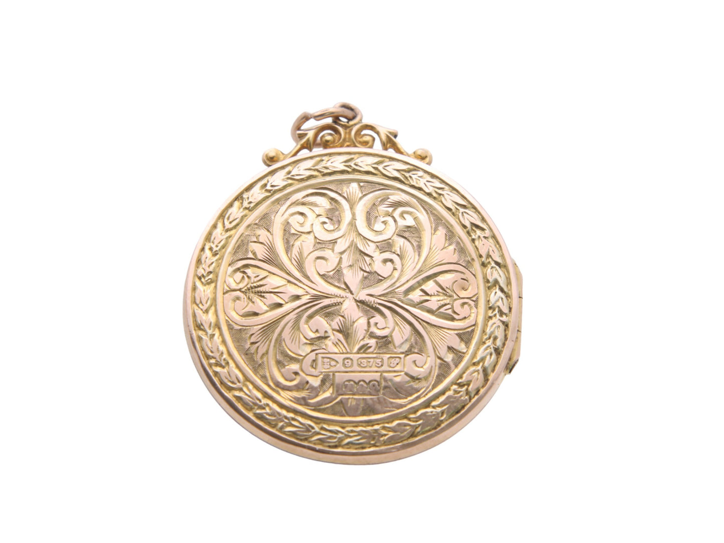 Antique 9ct Gold Engraved Locket