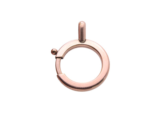 Antique 9ct Rolled Rose Gold Bolt Spring Clasp Ring
