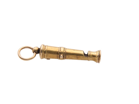 Antique Victorian 15ct Gold Canon Whistle
