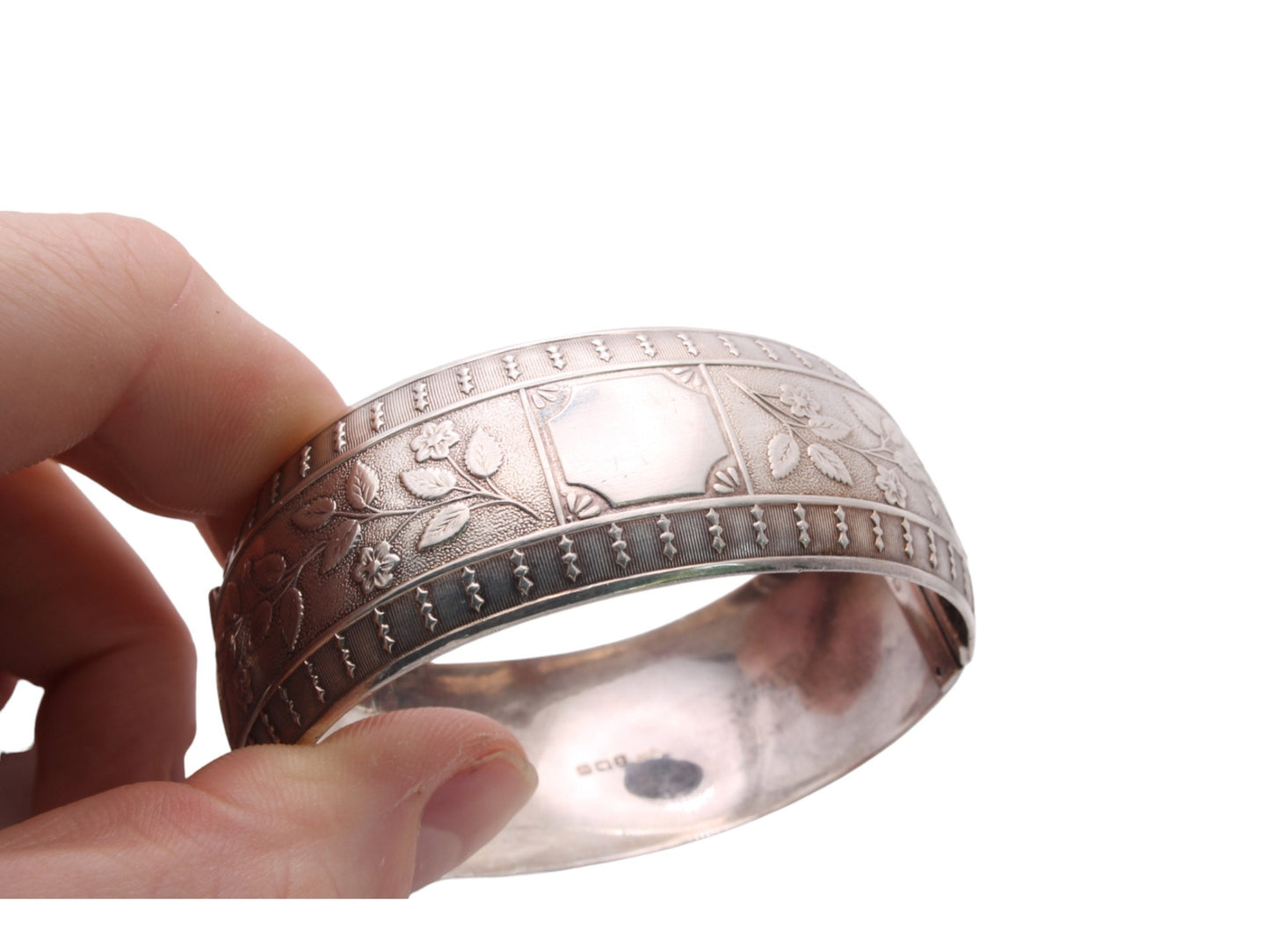 Antique Sterling Silver Decorative Bangle