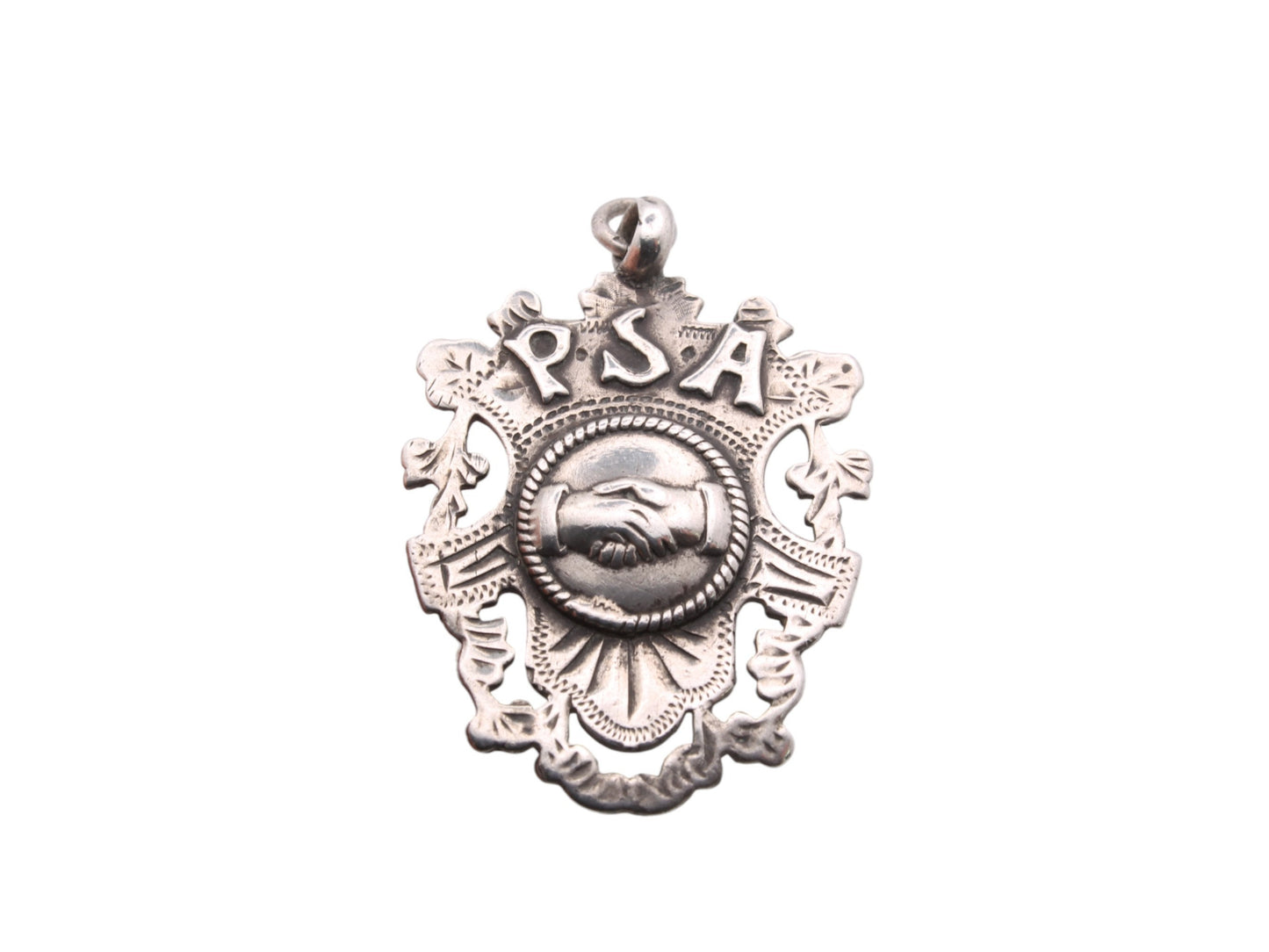 Antique-Sterling-Silver-'PSA'-Pleasant-Sunday-Afternoon-Pendant