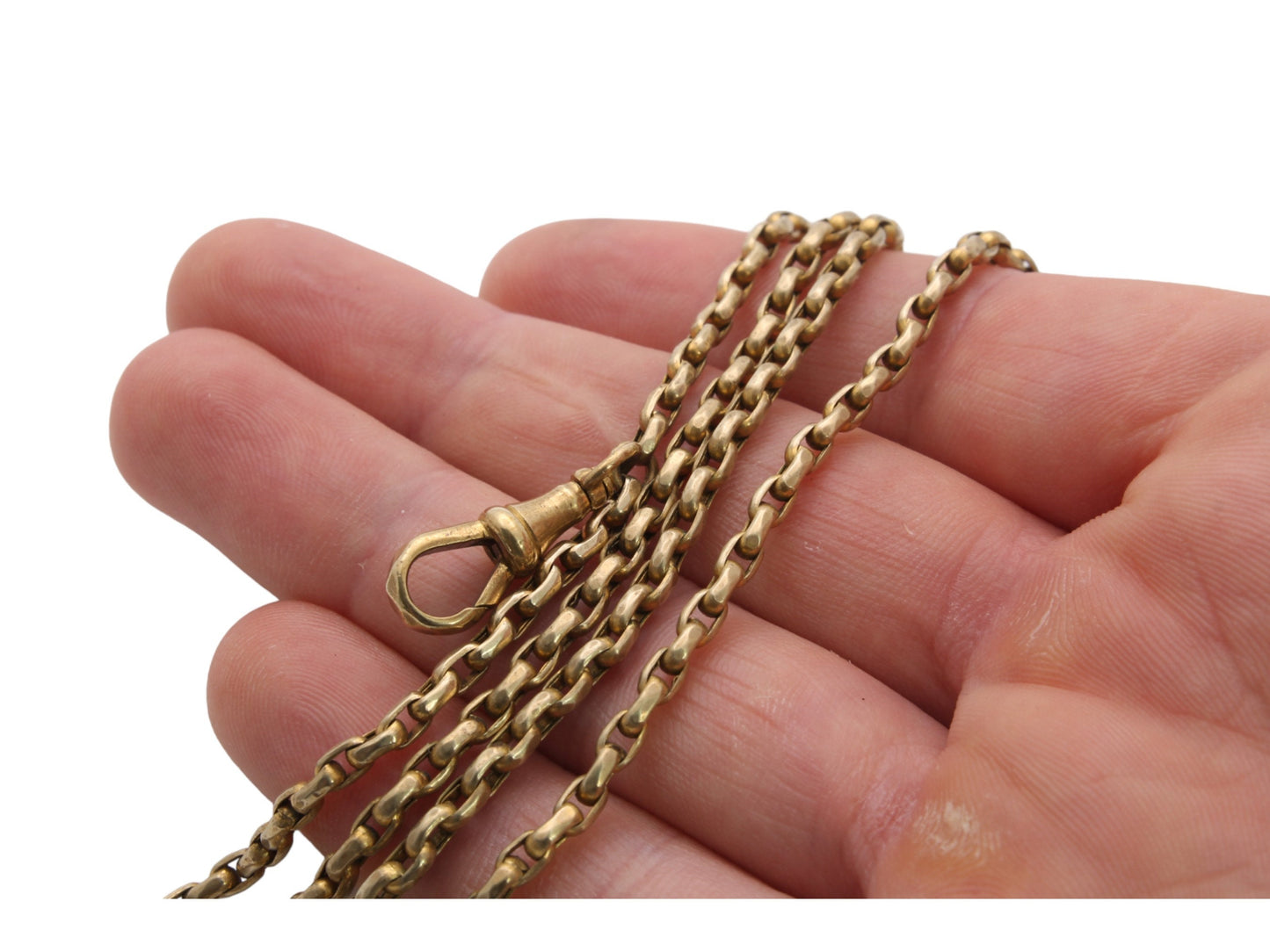 Antique Victorian 9ct Rolled Gold Long Guard 57"
