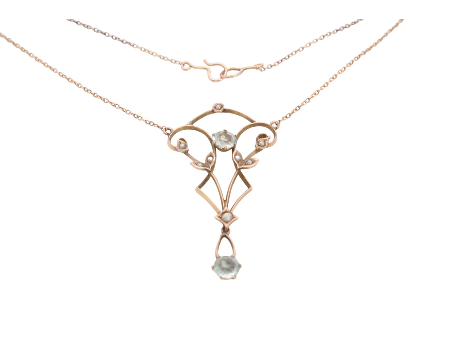 Antique-10ct-Gold-Paste-Necklace-Pendant