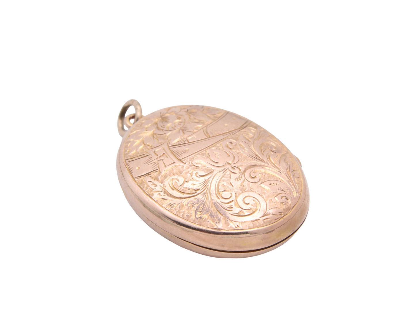 Antique 9ct Gold Belt Buckle And Tulip Locket