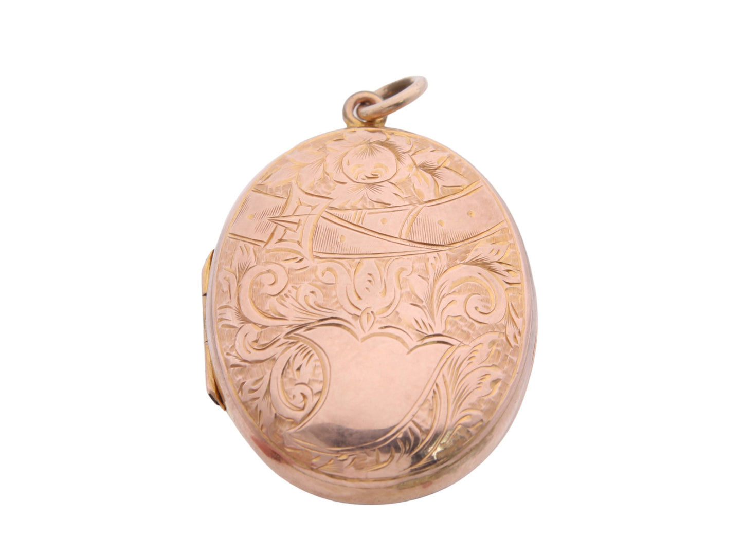 Antique 9ct Gold Belt Buckle And Tulip Locket