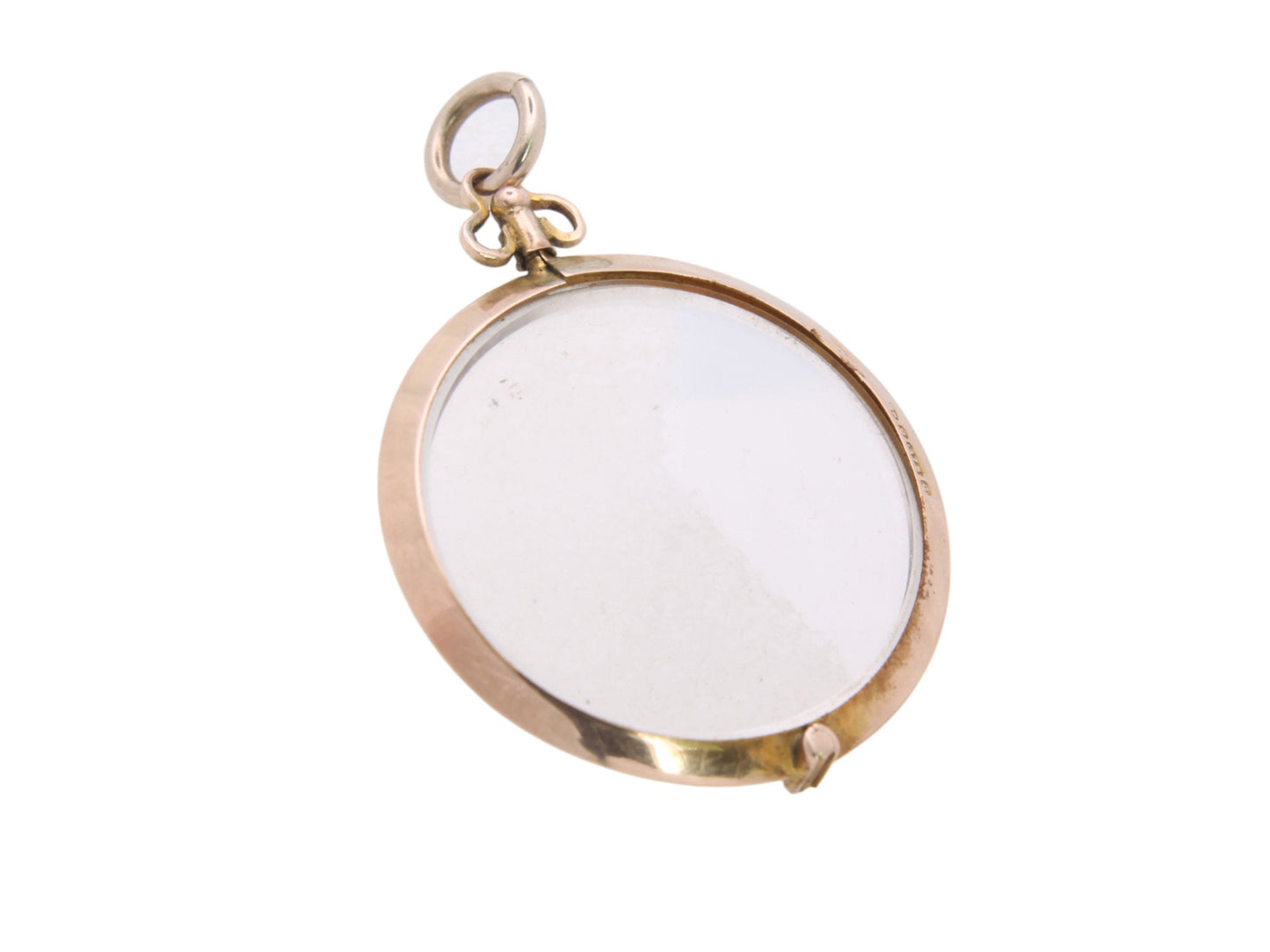 Antique 9ct Gold Open Face Pendant Locket