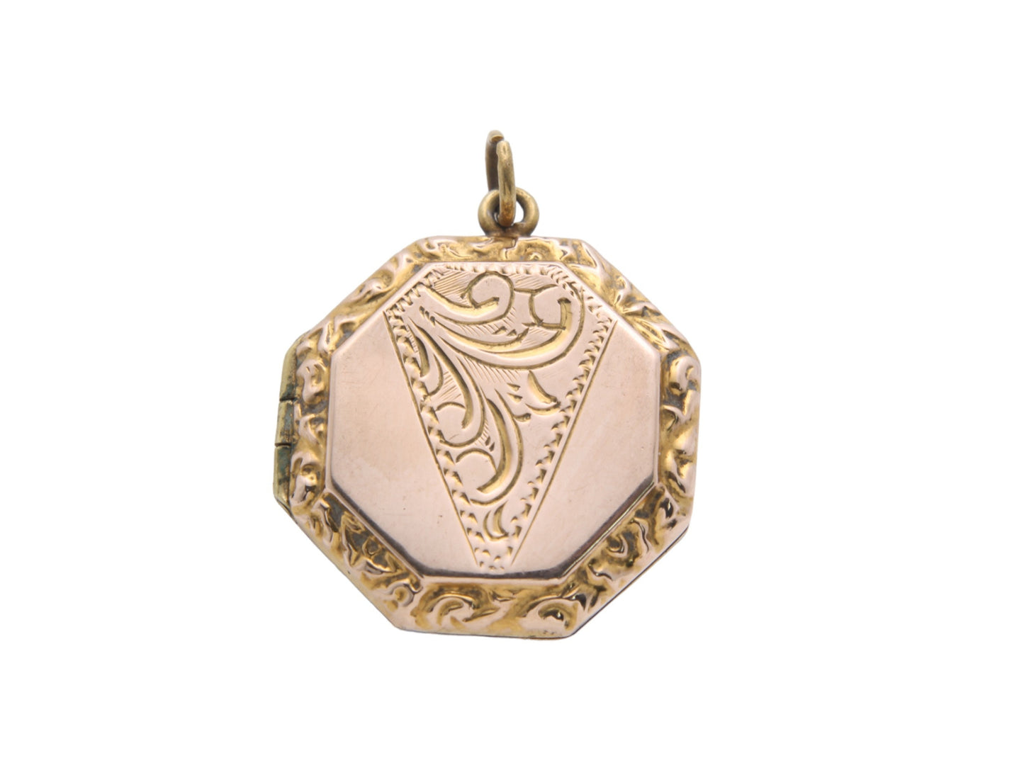 Antique 9ct Gold Octagon Locket