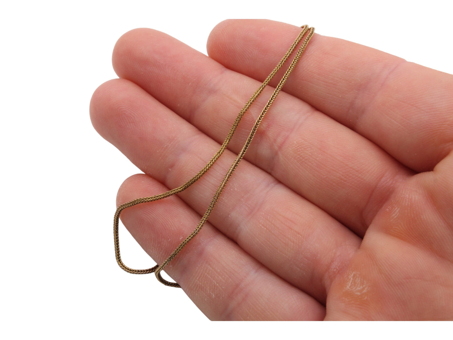 Antique 9ct Gold Foxtail Link Necklace