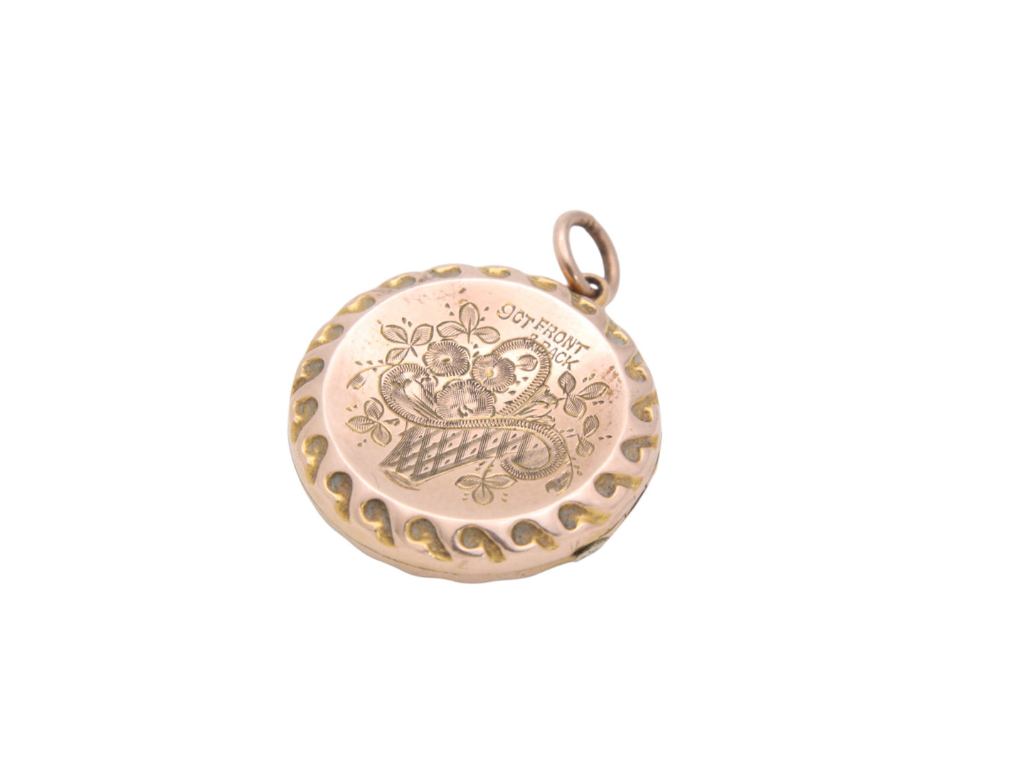 Antique 9ct Gold 'Bouquet Of Flowers' Locket