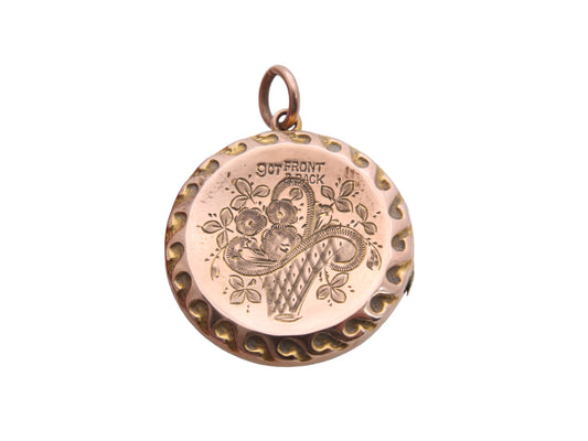 Antique 9ct Gold 'Bouquet Of Flowers' Locket