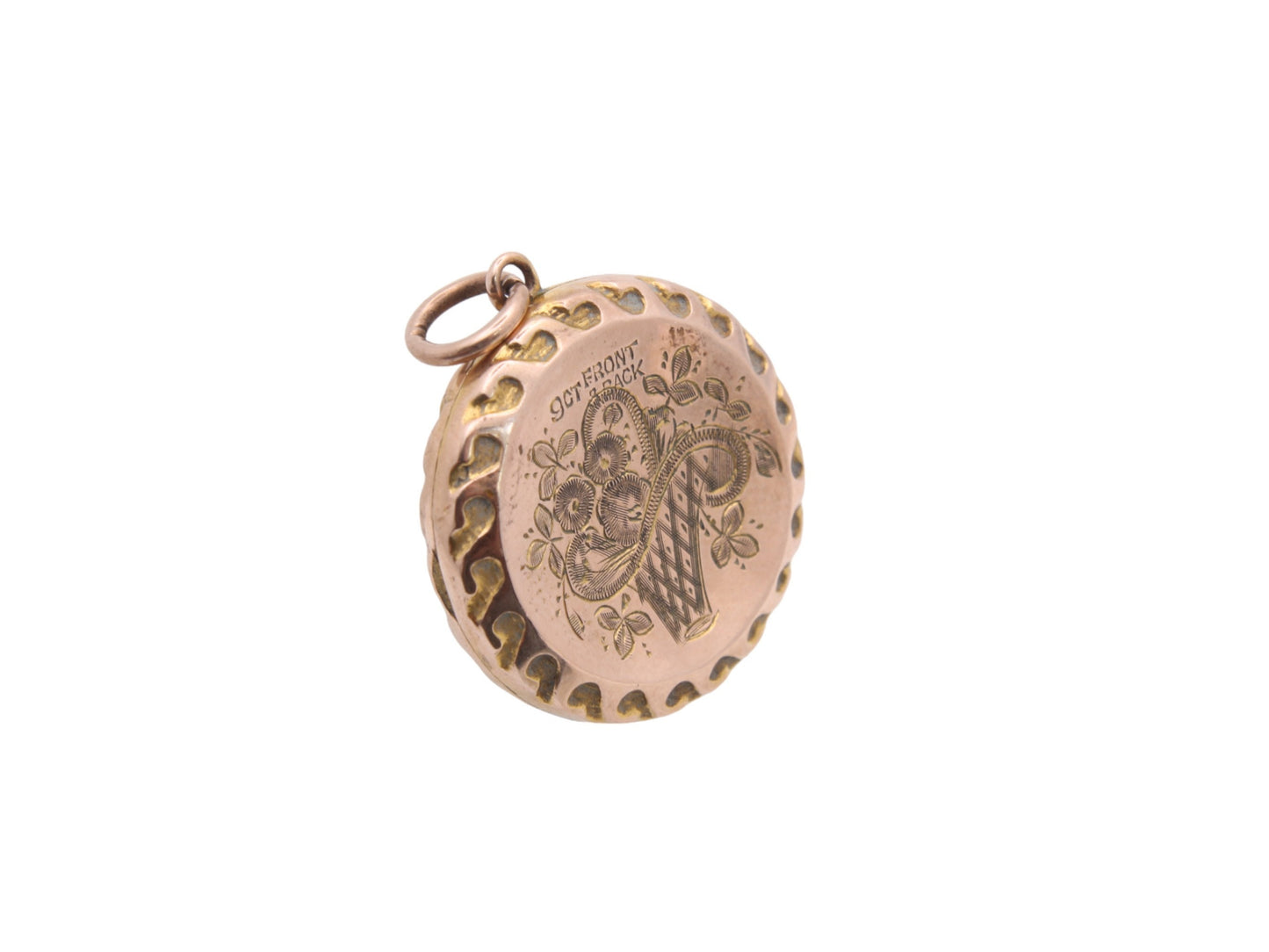 Antique 9ct Gold 'Bouquet Of Flowers' Locket