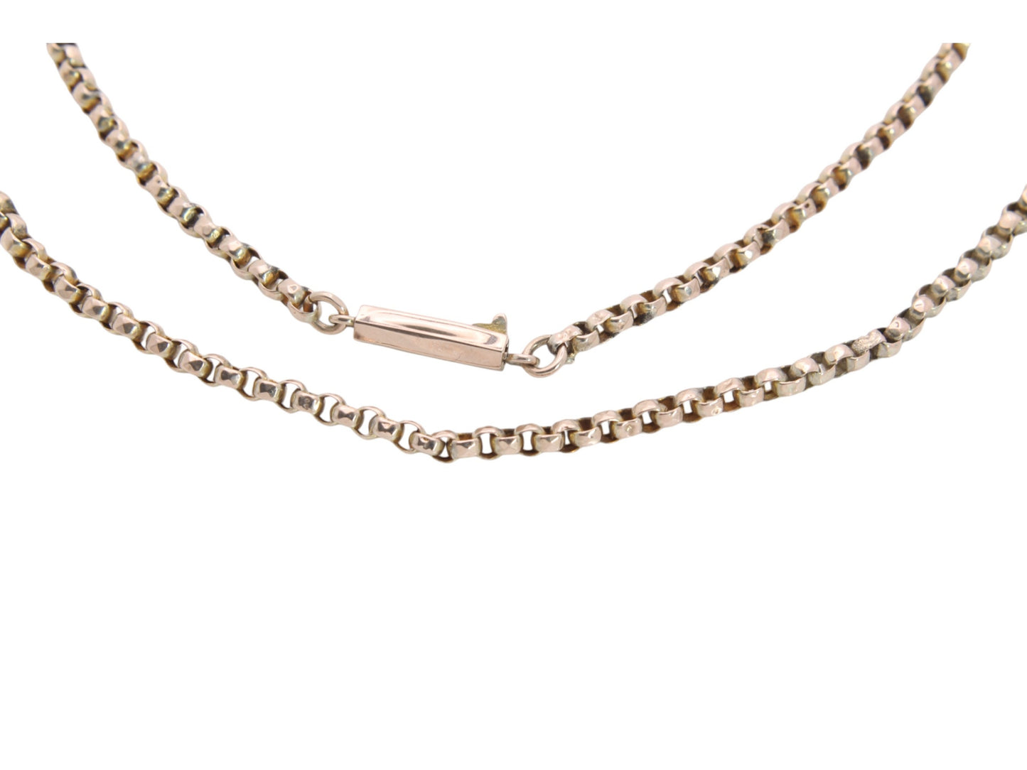 Antique 9ct Gold Belcher Link Necklace