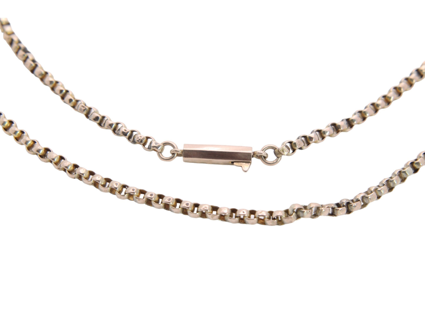 Antique 9ct Gold Belcher Link Necklace