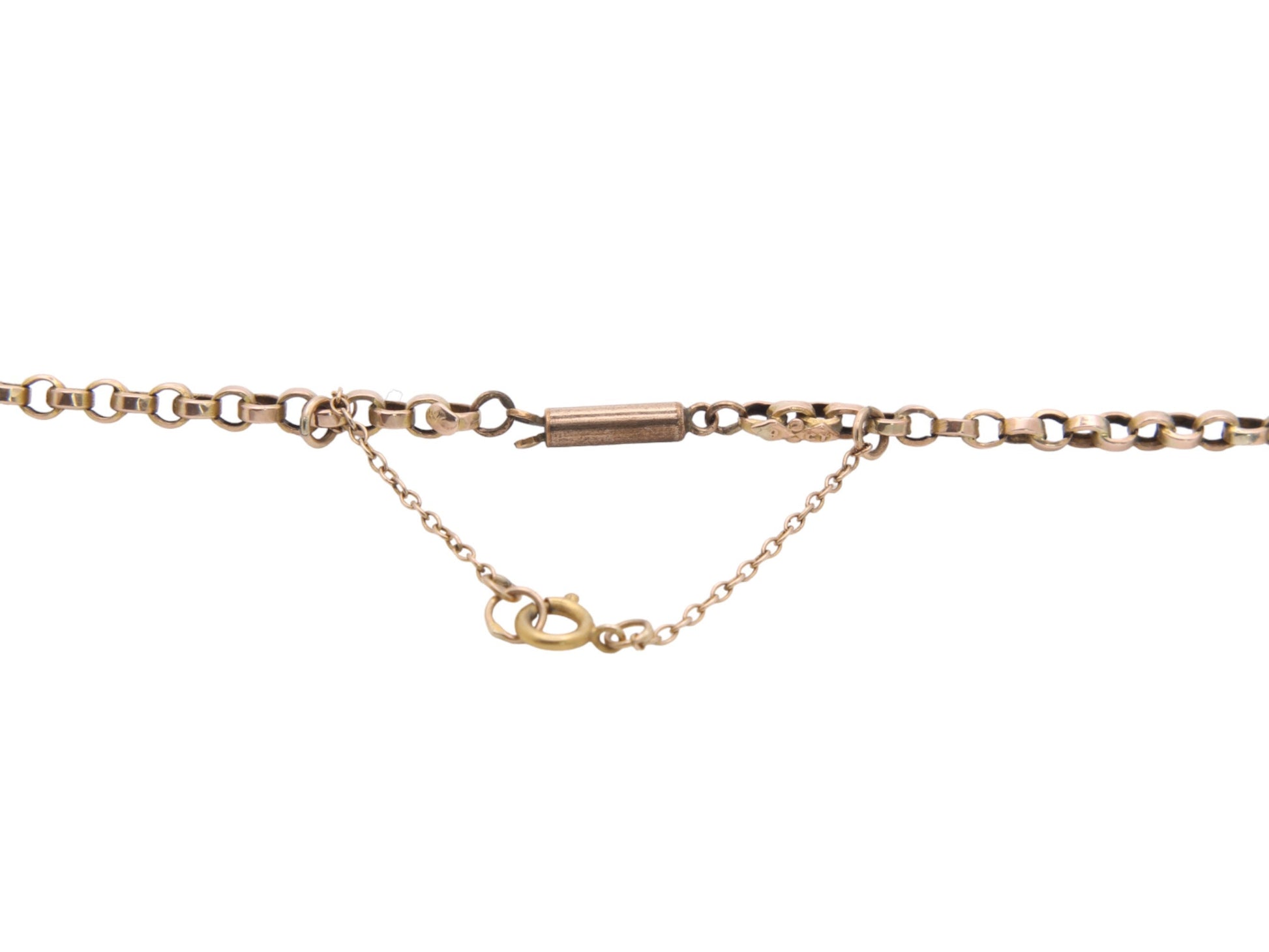 Antique-9ct-Gold-Belcher-Link-Necklace,-26"