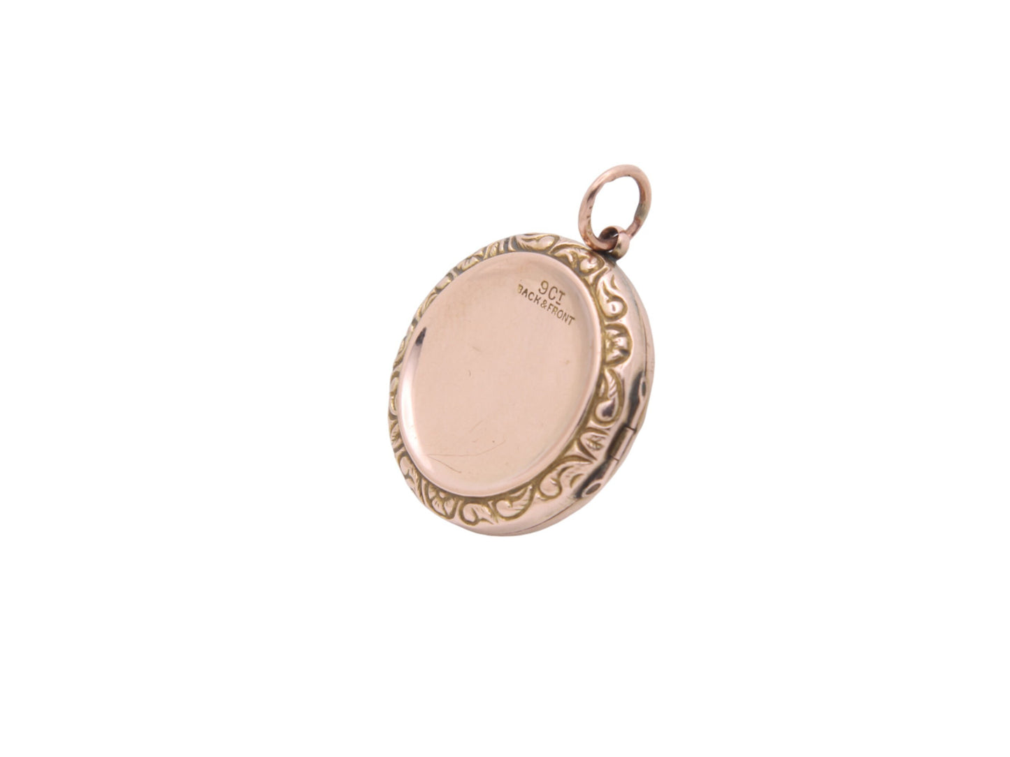 Antique 9ct Gold Back & Front Diamond Locket