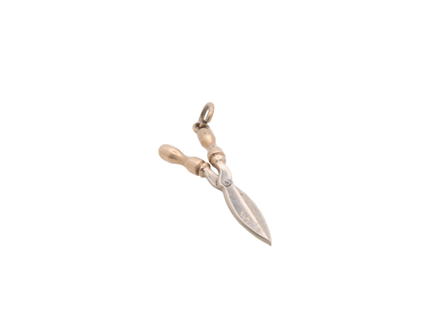 Antique 9ct Gold Movable Garden Shears Charm