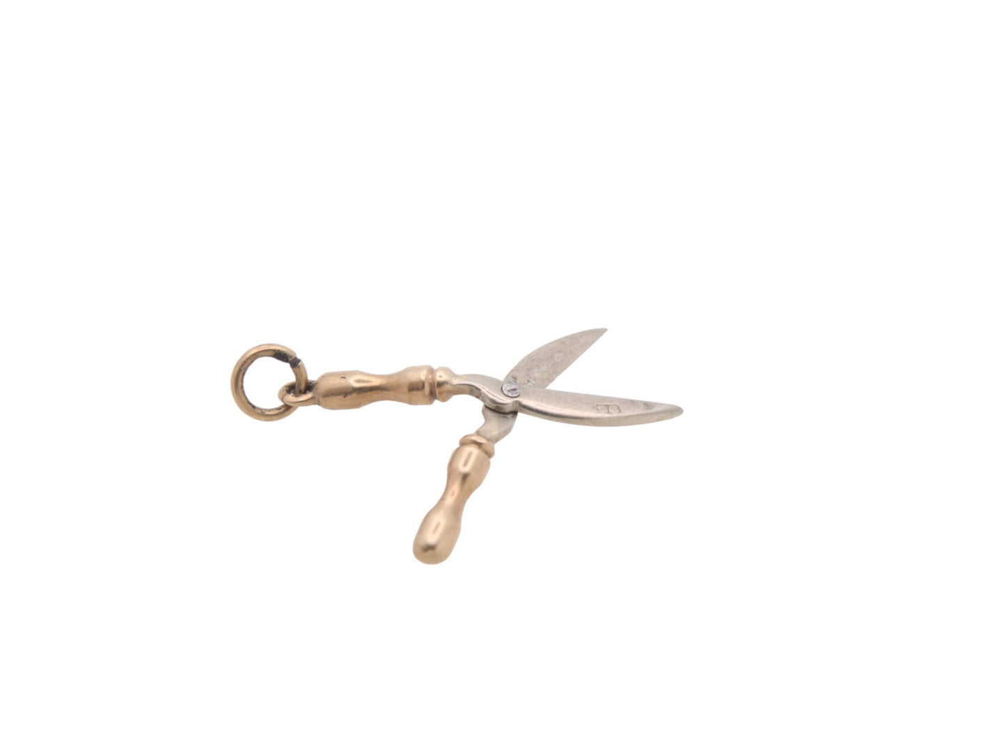 Antique 9ct Gold Movable Garden Shears Charm