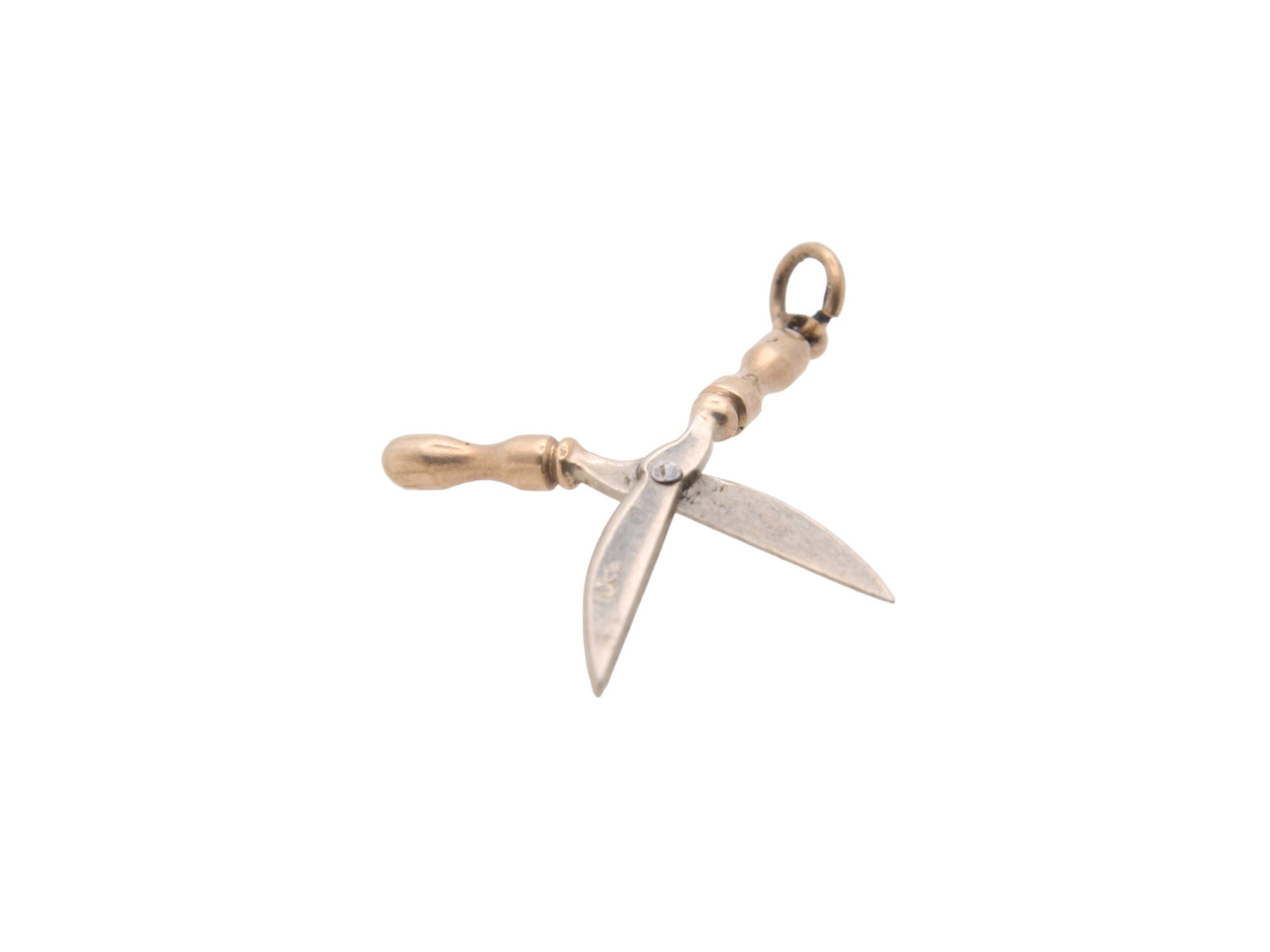 Antique 9ct Gold Movable Garden Shears Charm
