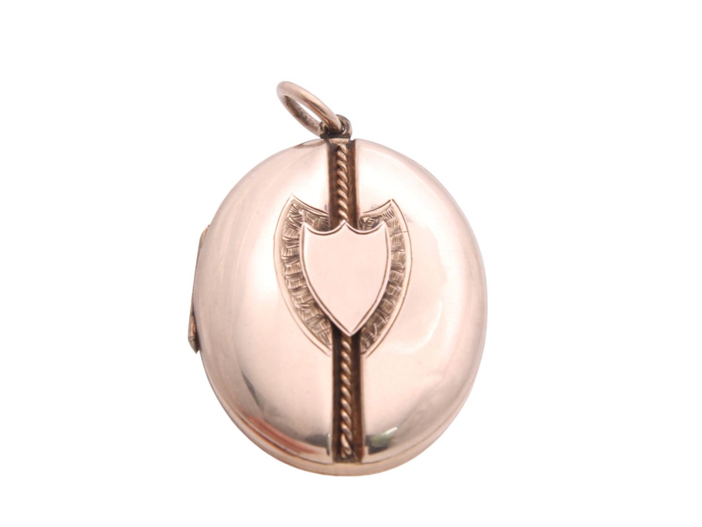 Antique 9ct Gold Oval Shield Locket