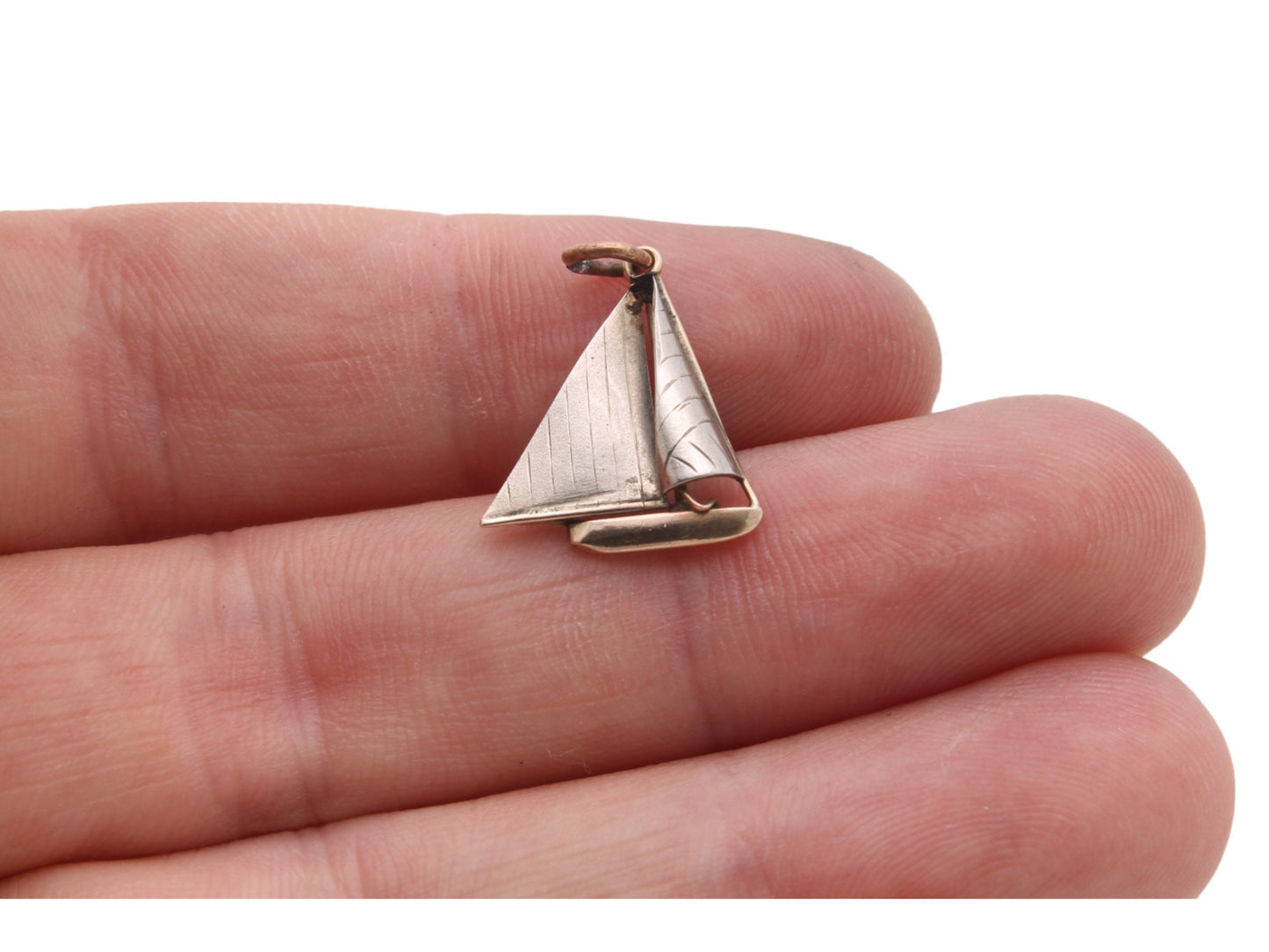 Antique 9ct Gold Sailing Boat Charm