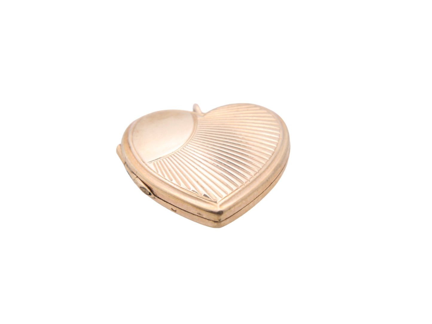 Art Deco 9ct Gold Back & Front Sunburst Locket