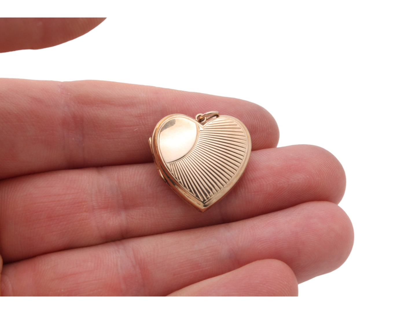 Art Deco 9ct Gold Back & Front Sunburst Locket