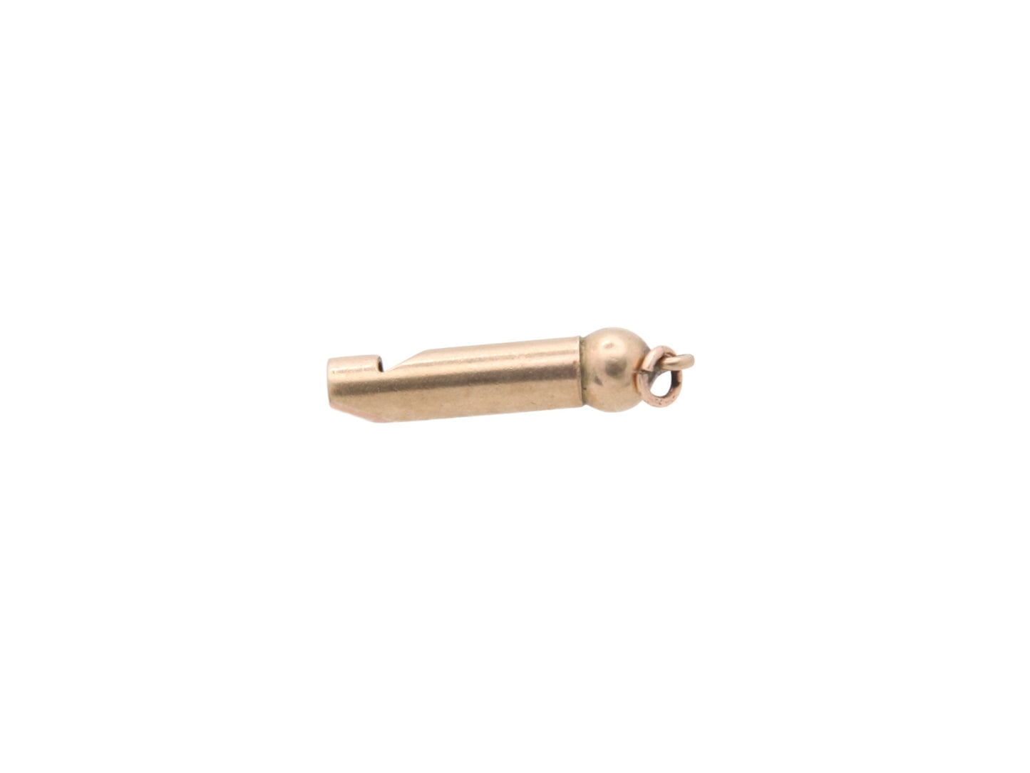Antique 9ct Gold Dog Whistle Charm Pendant